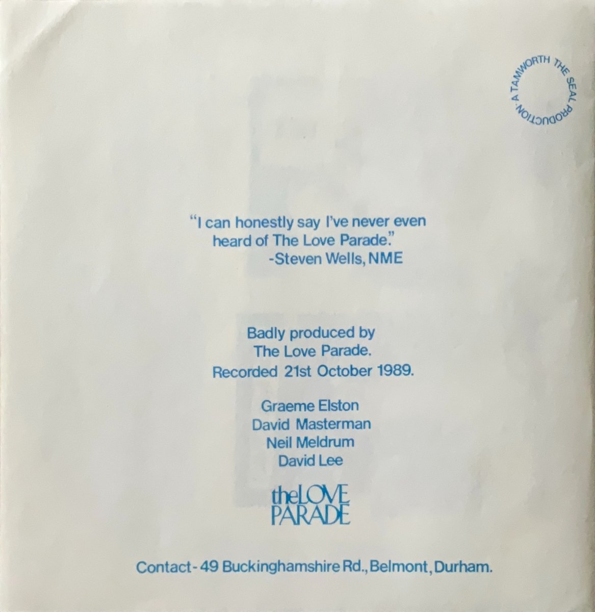 The Love Parade – Under The Weather - 45rpm records