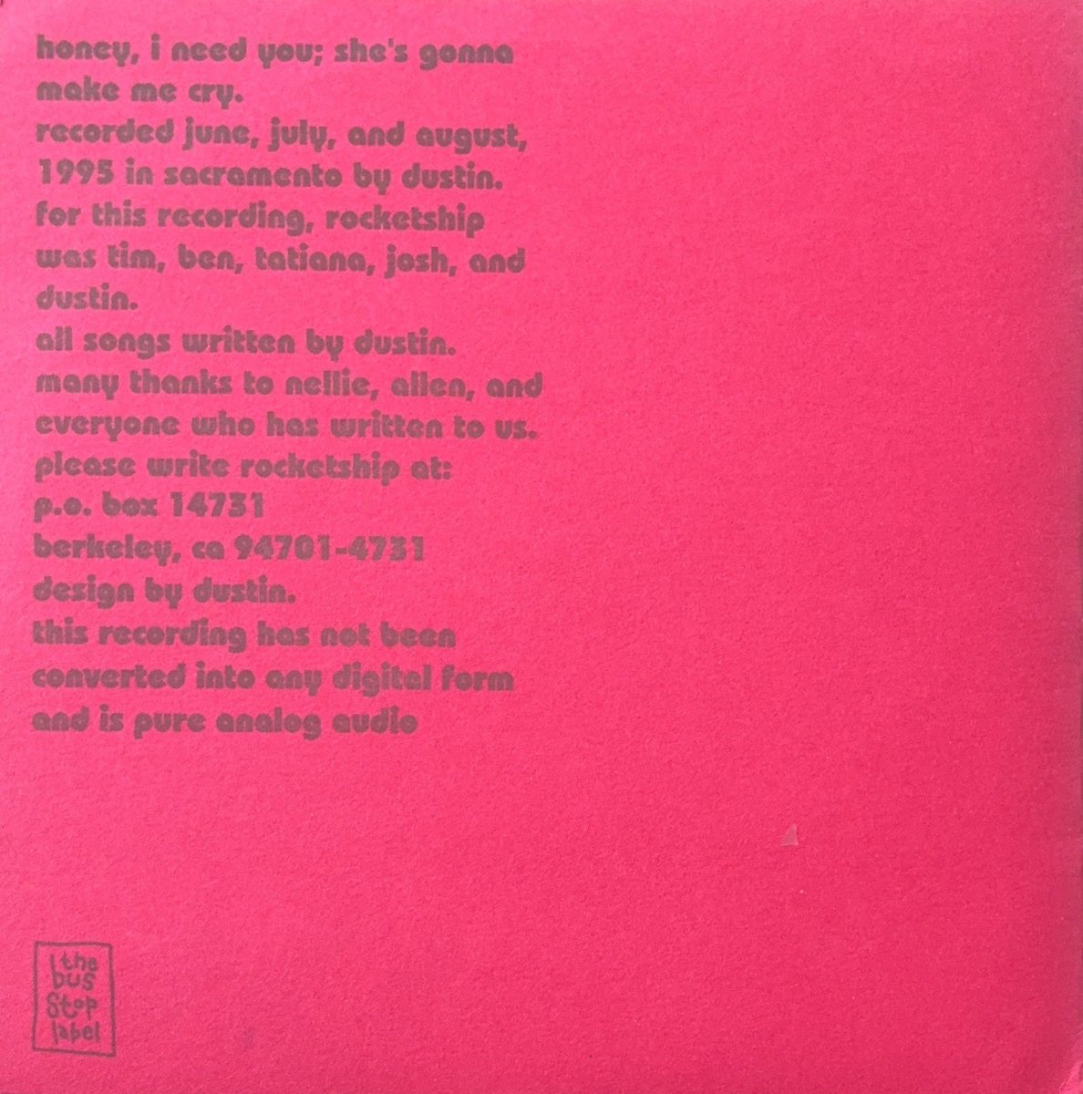 Rocketship – Honey, I Need You / She's Gonna Make Me Cry - 45rpm records