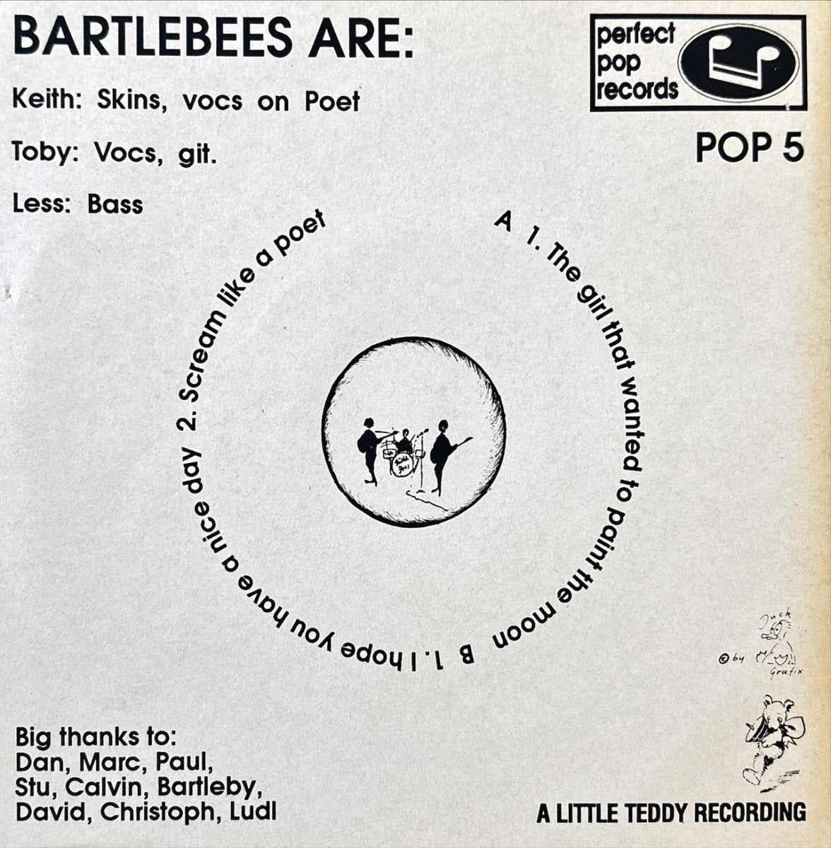 Bartlebees - The Girl That Wanted To Paint The Moon - 45rpm records