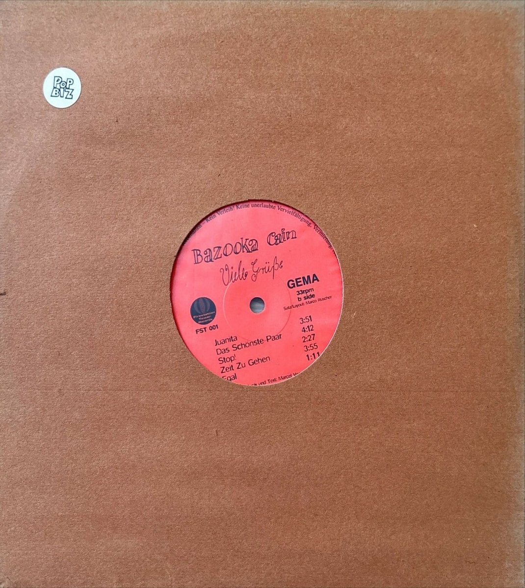 Bazooka Cain – Viele Grüße - 45rpm records