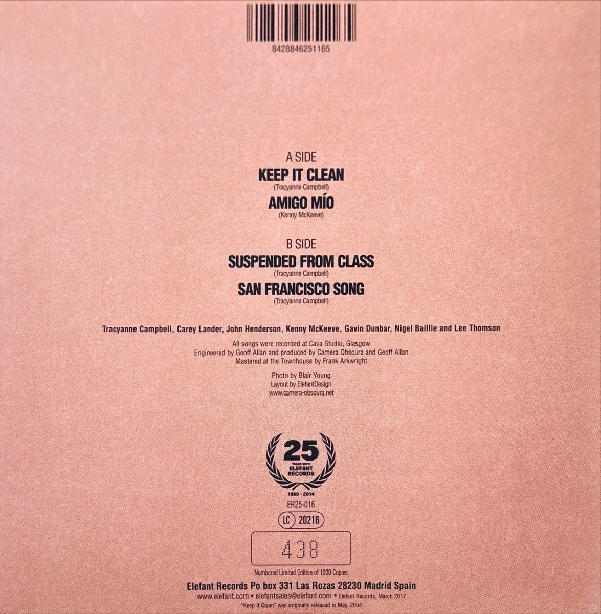 Camera Obscura – Keep It Clean - 45rpm records