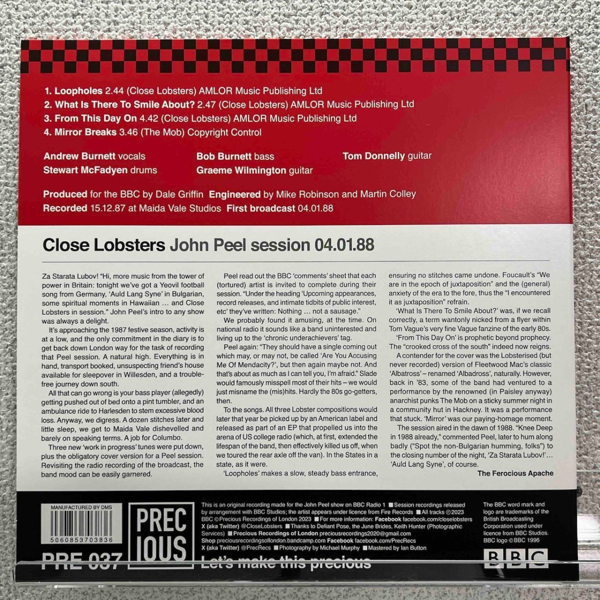 Close Lobsters - John Peel Session 04.01.88 - 45rpm records