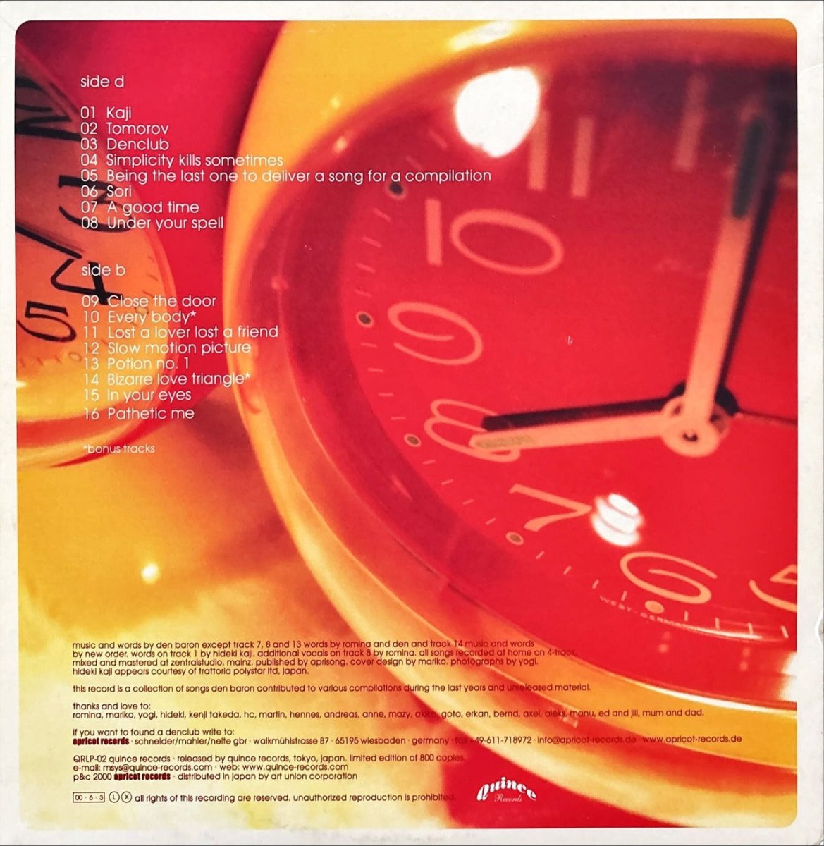 Den Baron – The Soundtrack Of My Life - 45rpm records