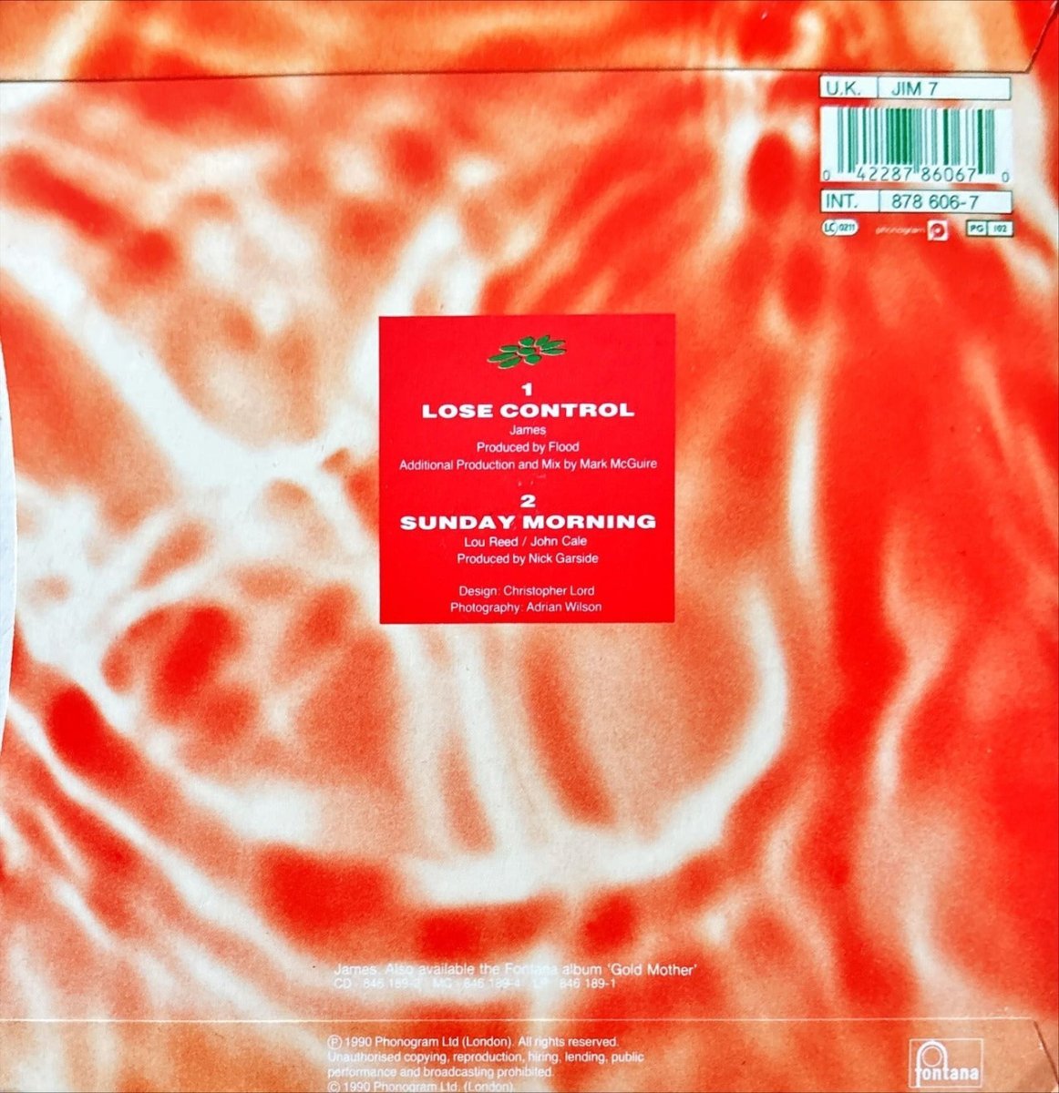 James – Lose Control - 45rpm records