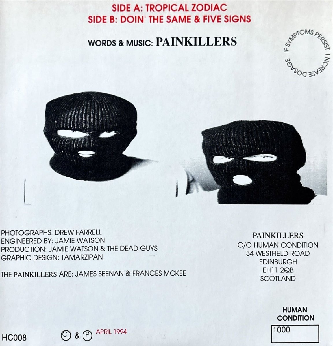 Painkillers – Tropical Zodiac - 45rpm records