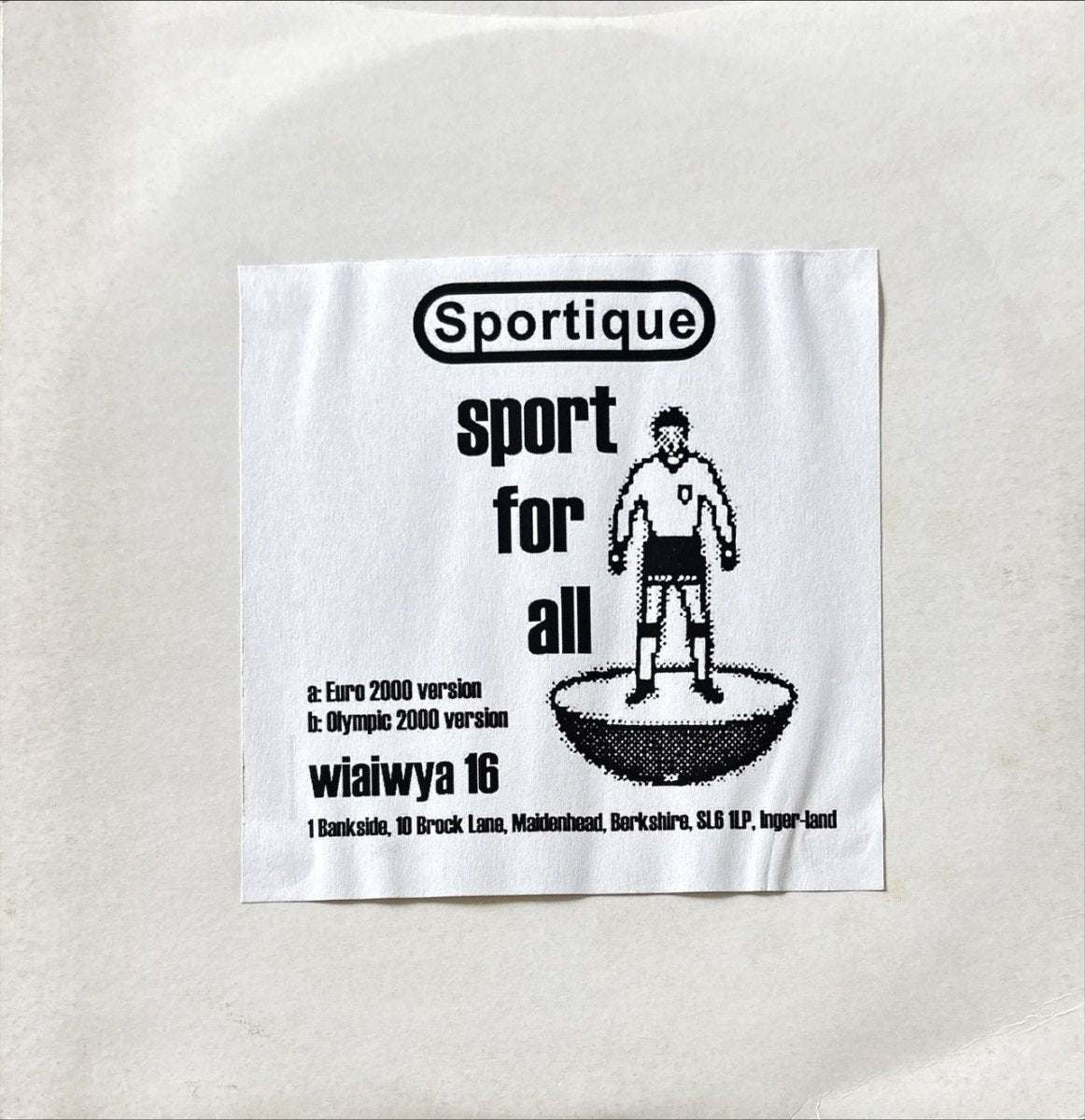 Sportique - Sport For All - 45rpm records