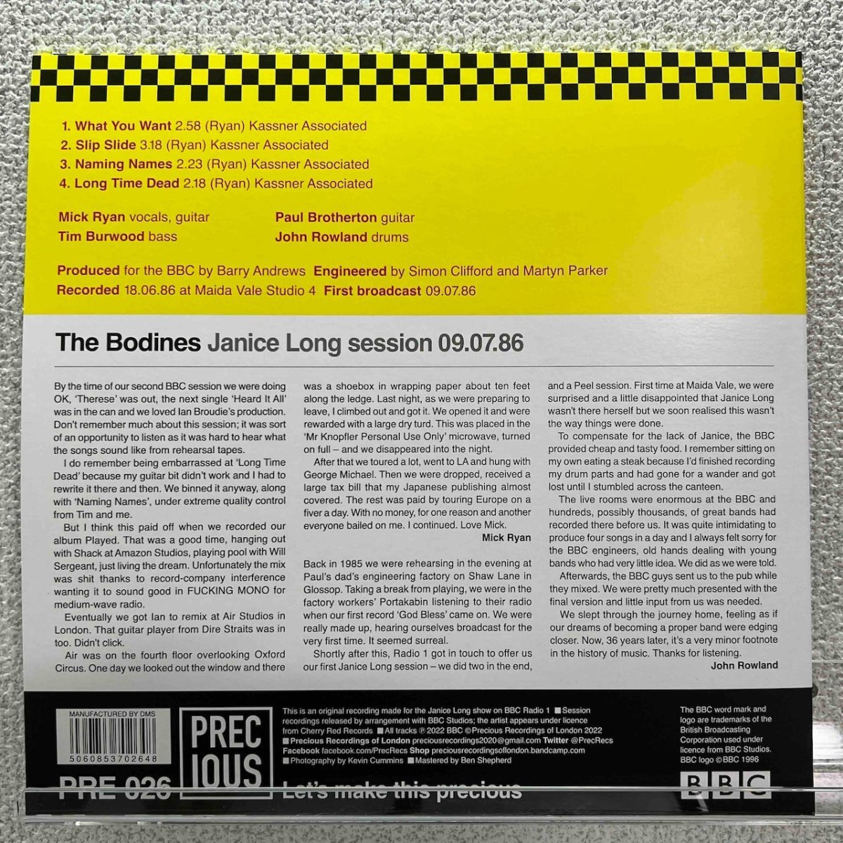 The Bodines - Janice Long Session 09.07.86 - 45rpm records