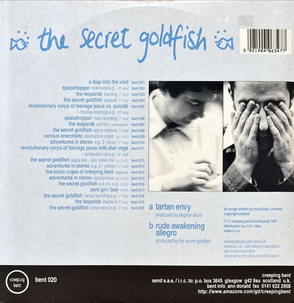 The Secret Goldfish – Tartan Envy EP - 45rpm records