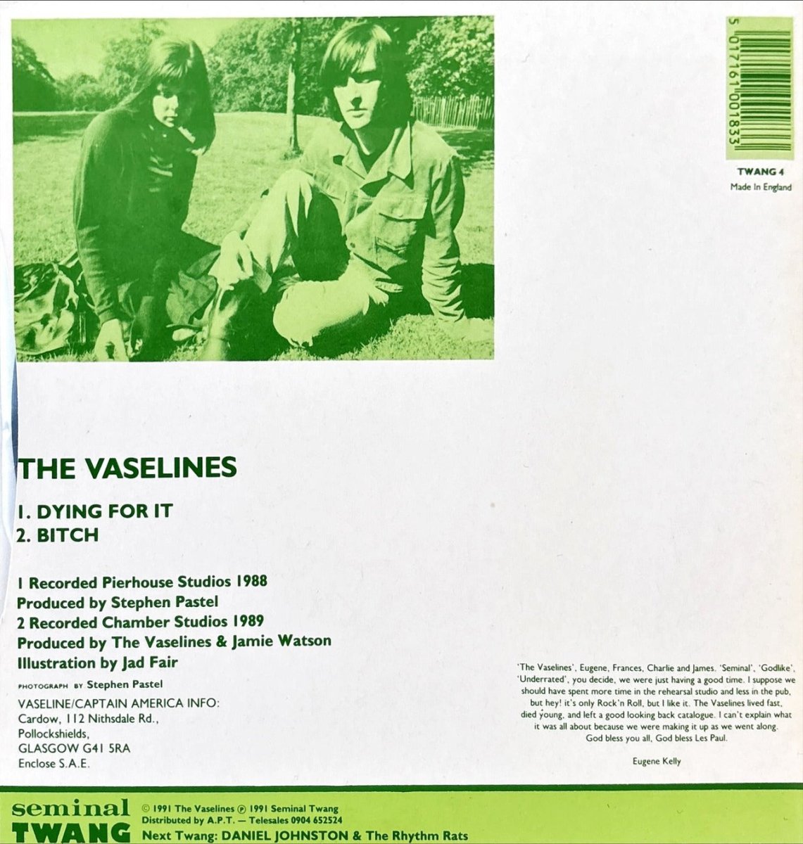 The Vaselines – Dying For It - 45rpm records
