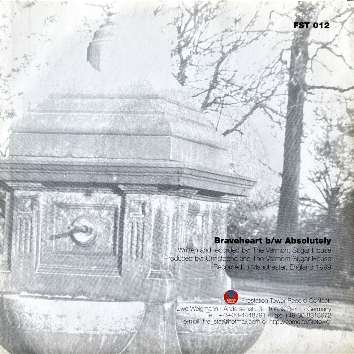 The Vermont Sugar House - Braveheart - 45rpm records