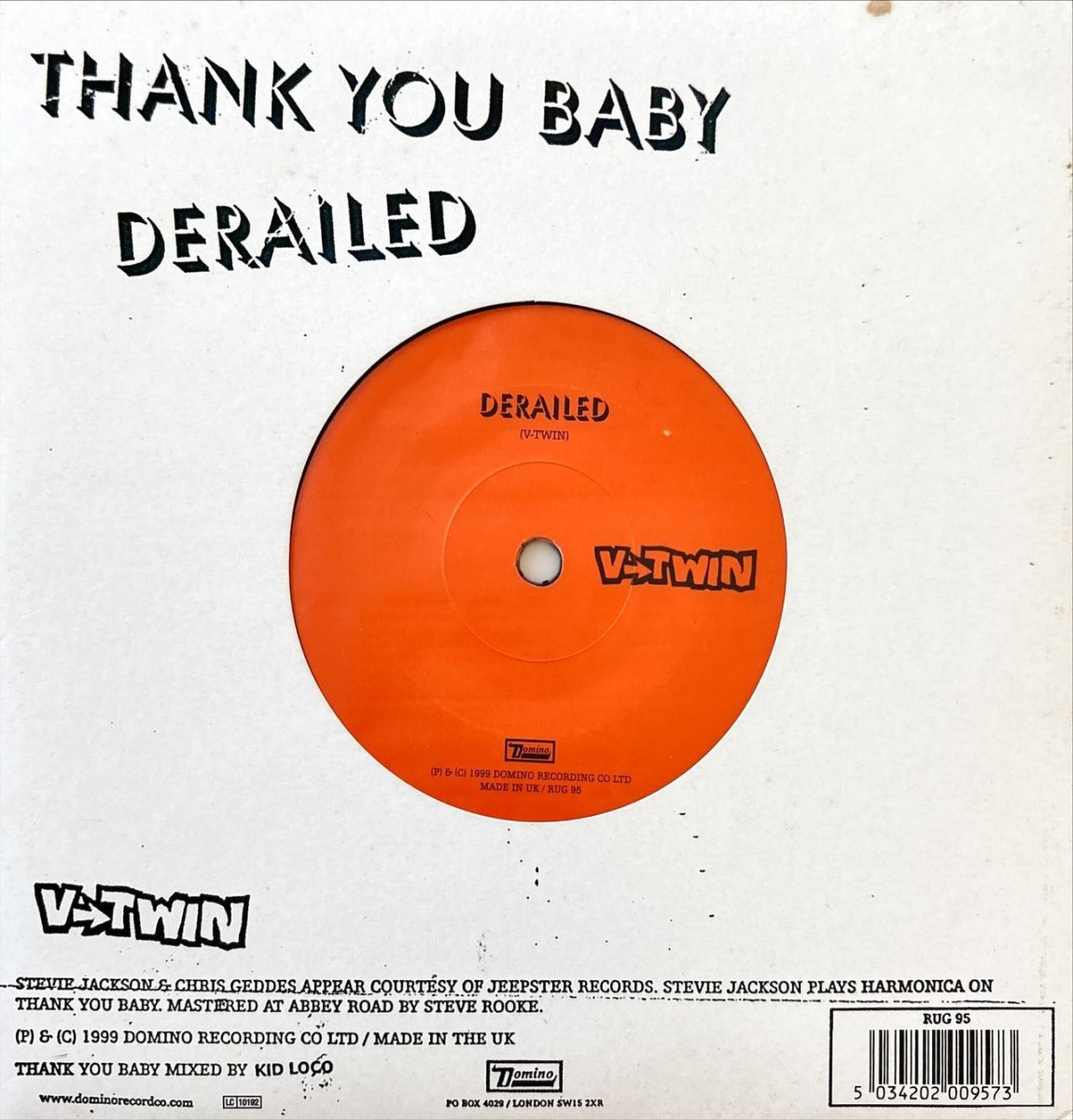 V - Twin - Thank You Baby - 45rpm records