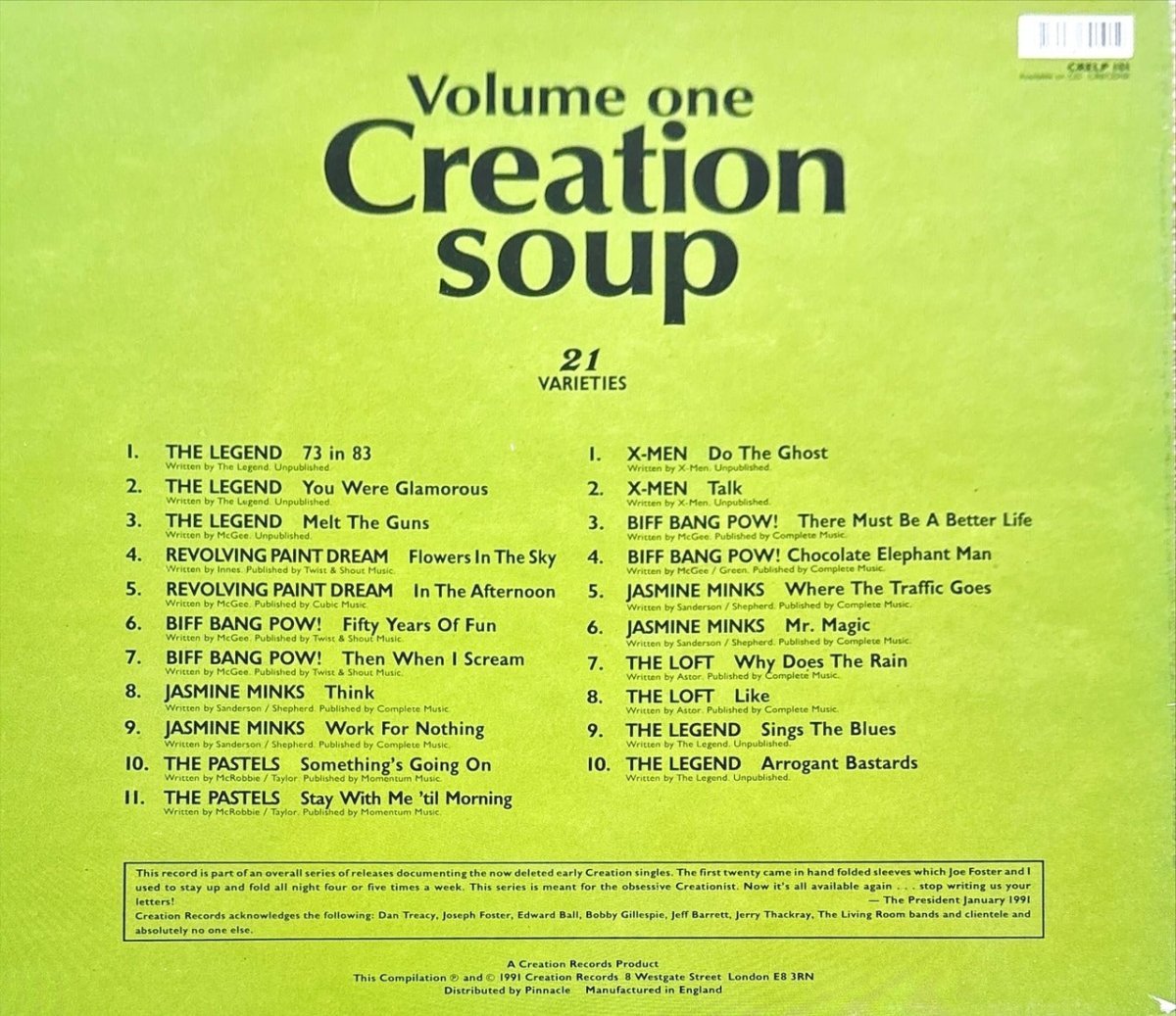 Various - Creation Soup Volume One - 45rpm records