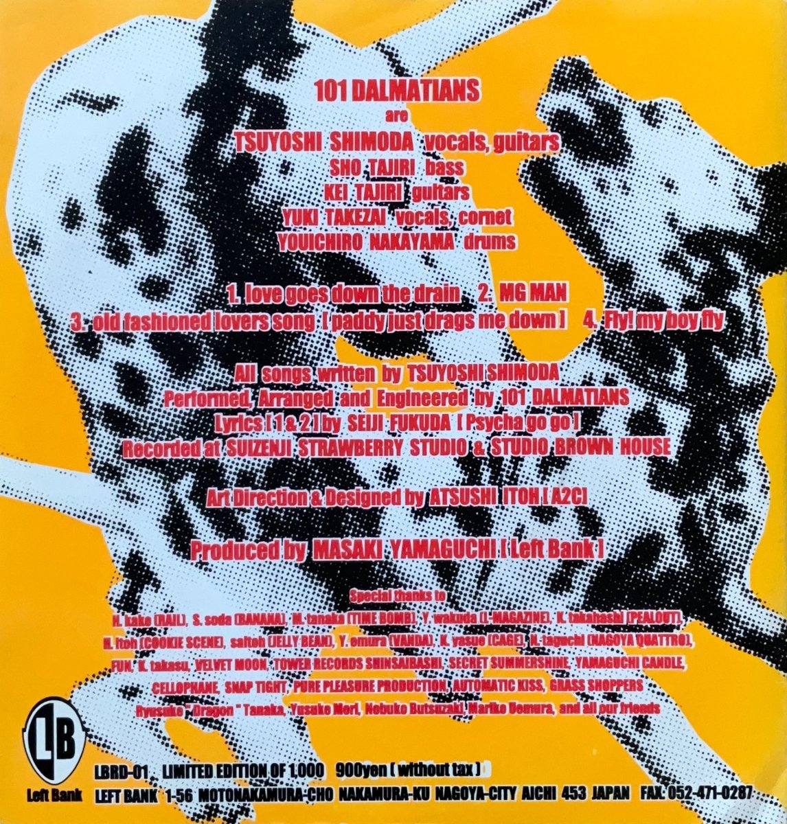 101 Dalmatians – Love Goes Down The Drain E.P. - 45rpm records