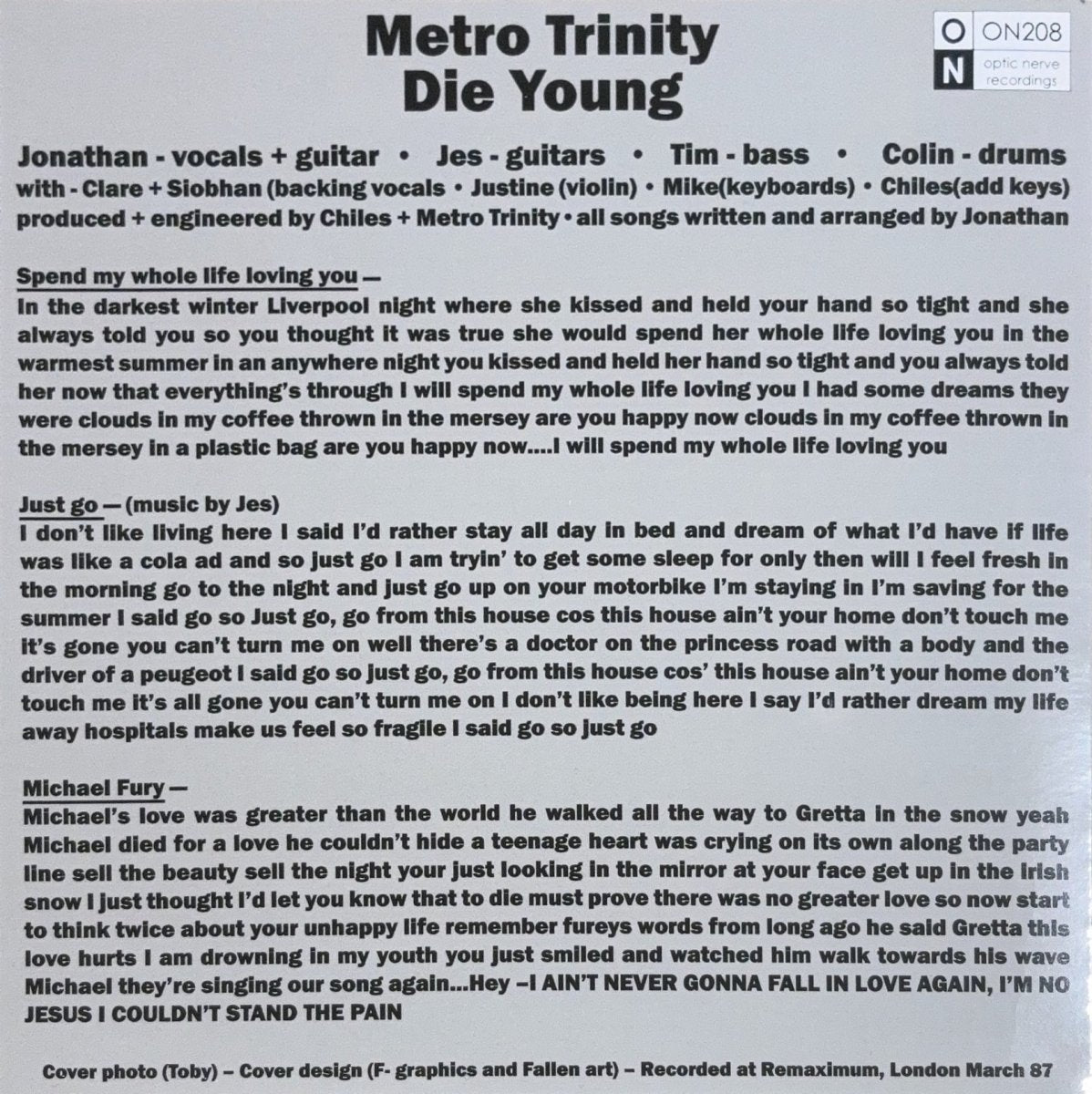 Metro Trinity – Die Young - 45rpm records