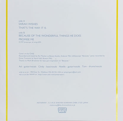 Jumprope – The Pensive E.P. - 45rpm records
