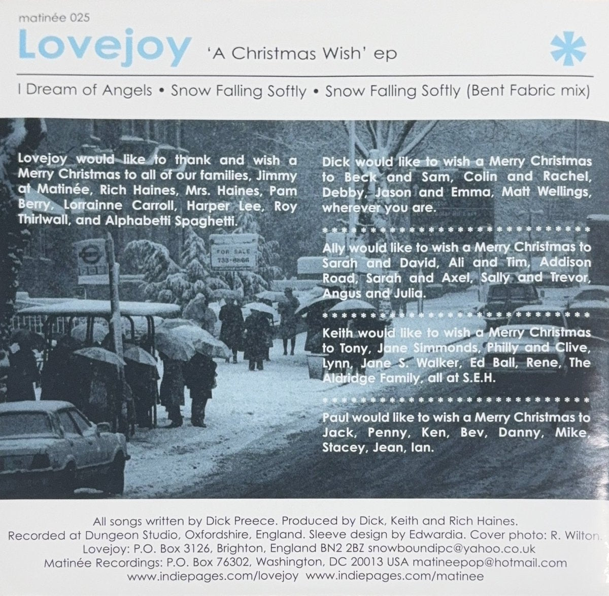 Lovejoy – A Christmas Wish EP - 45rpm records