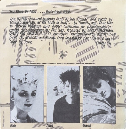 Marine Girls – Don't Come Back / You Must Be Mad - 45rpm records