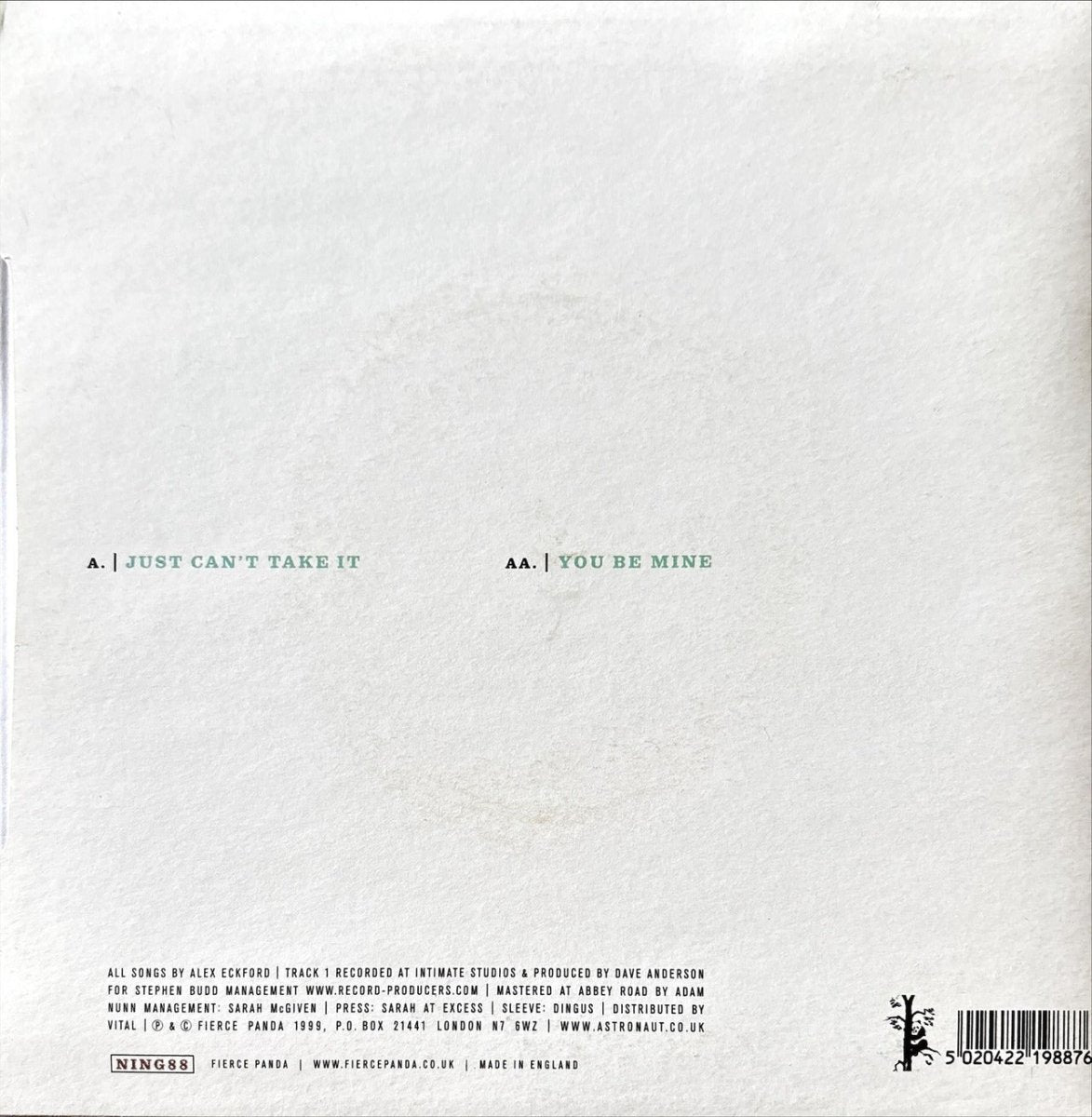 Astronaut – Just Can't Take It - 45rpm records