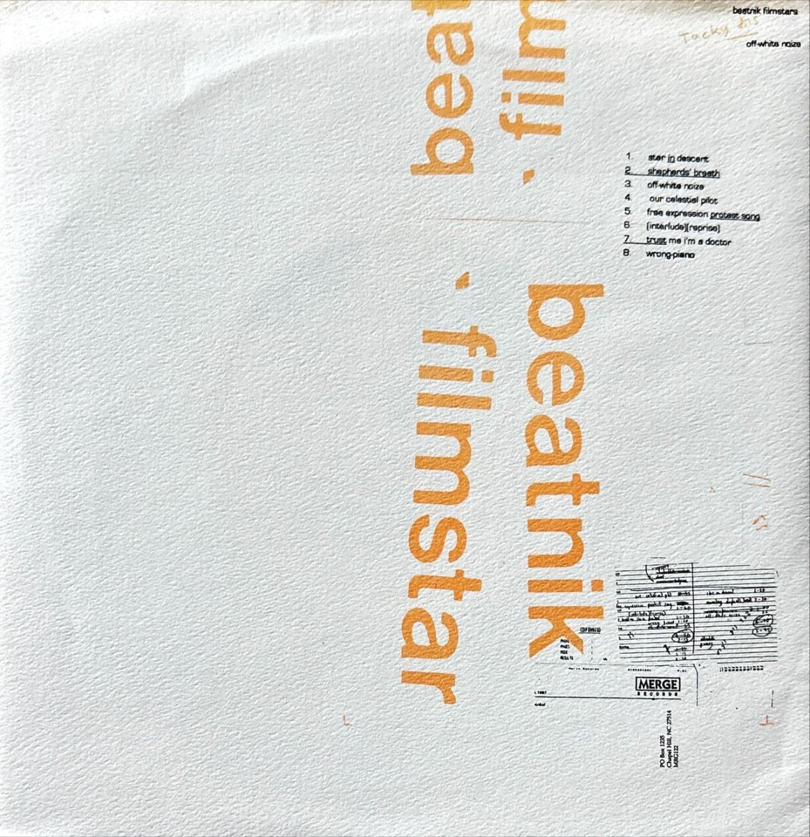 Beatnik Filmstars - Off - White Noize EP - 45rpm records