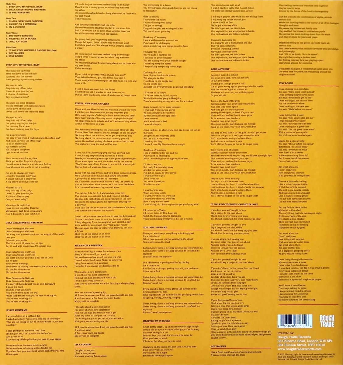Belle And Sebastian - Dear Catastrophe Waitress - 45rpm records