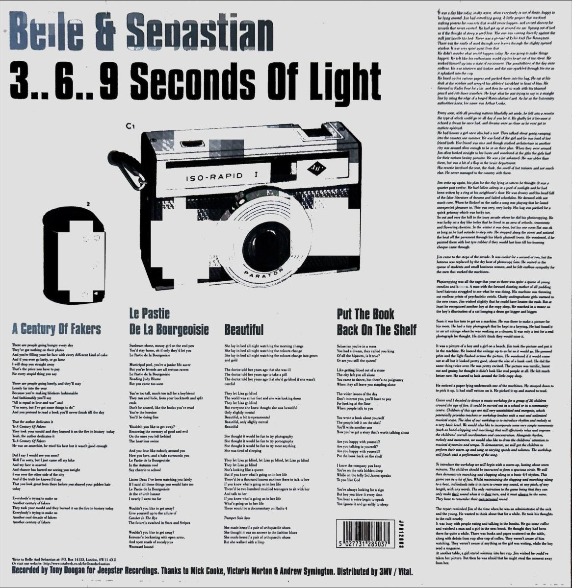 Belle & Sebastian – 3.. 6.. 9 Seconds Of Light - 45rpm records
