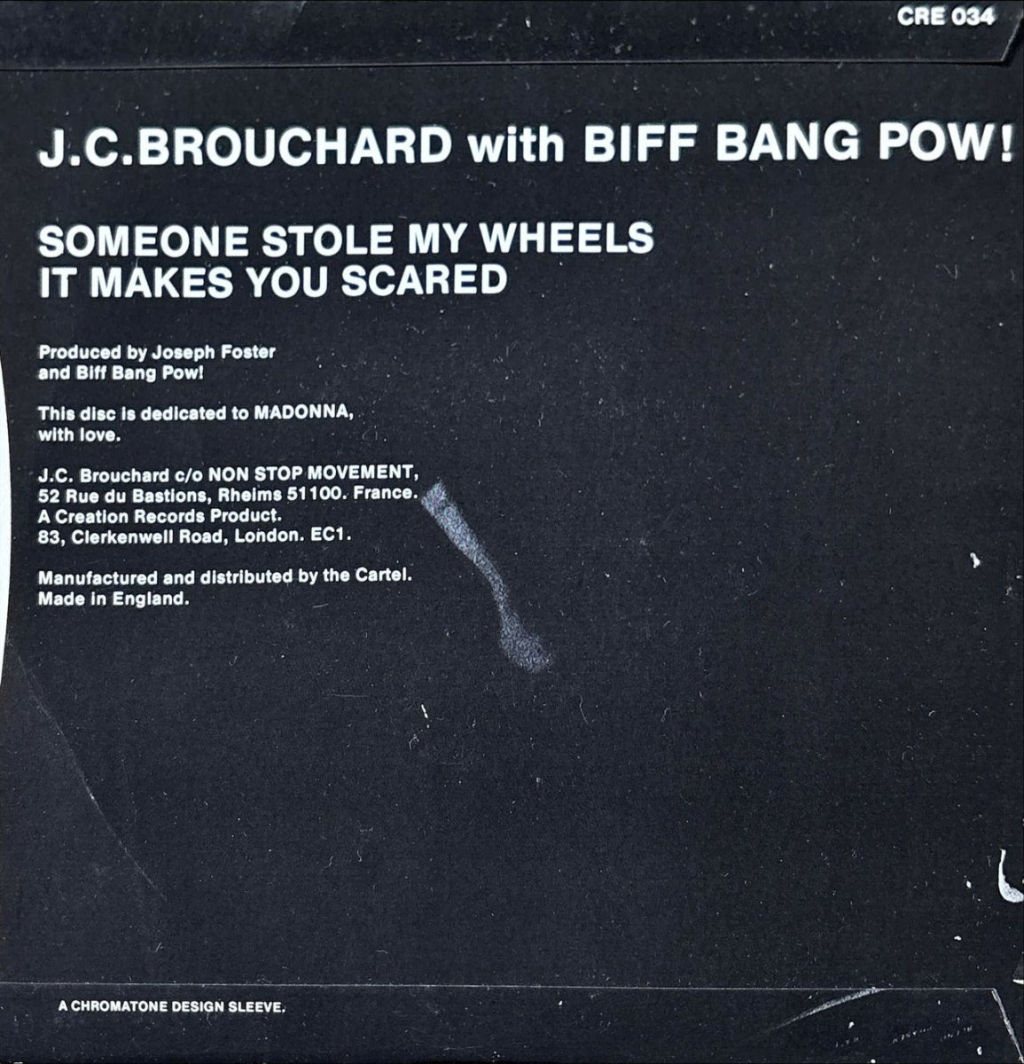 Biff Bang Pow! - Someone Stole My Wheels - 45rpm records