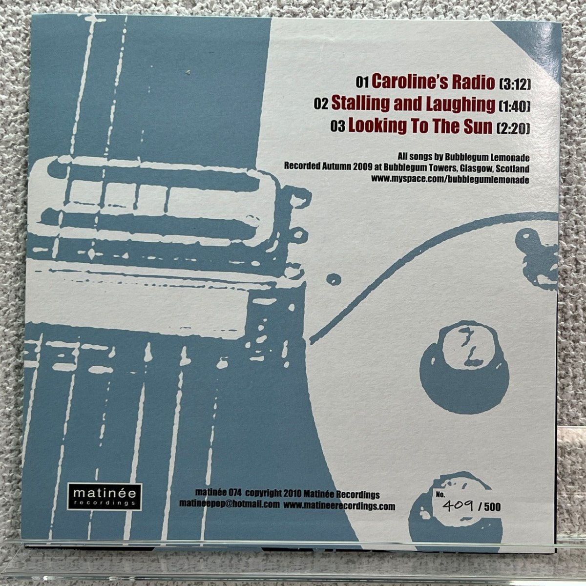 Bubblegum Lemonade - Caroline's Radio - 45rpm records