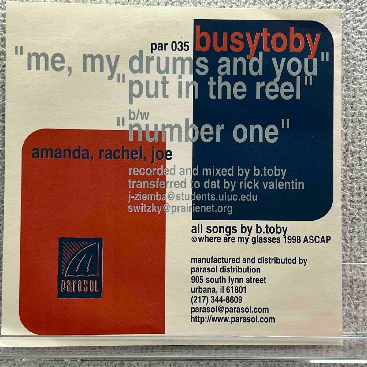 Busytoby - Me, My Drums And You - 45rpm records