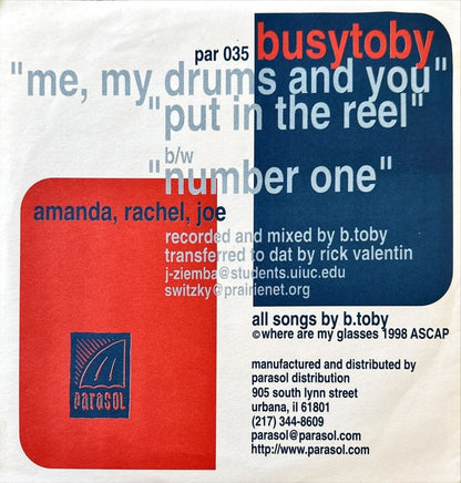 Busytoby - Me, My Drums And You - 45rpm records