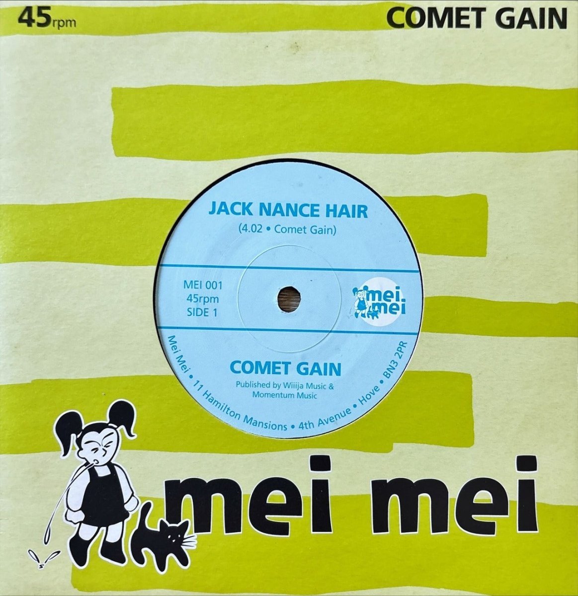 Comet Gain – Jack Nance Hair - 45rpm records
