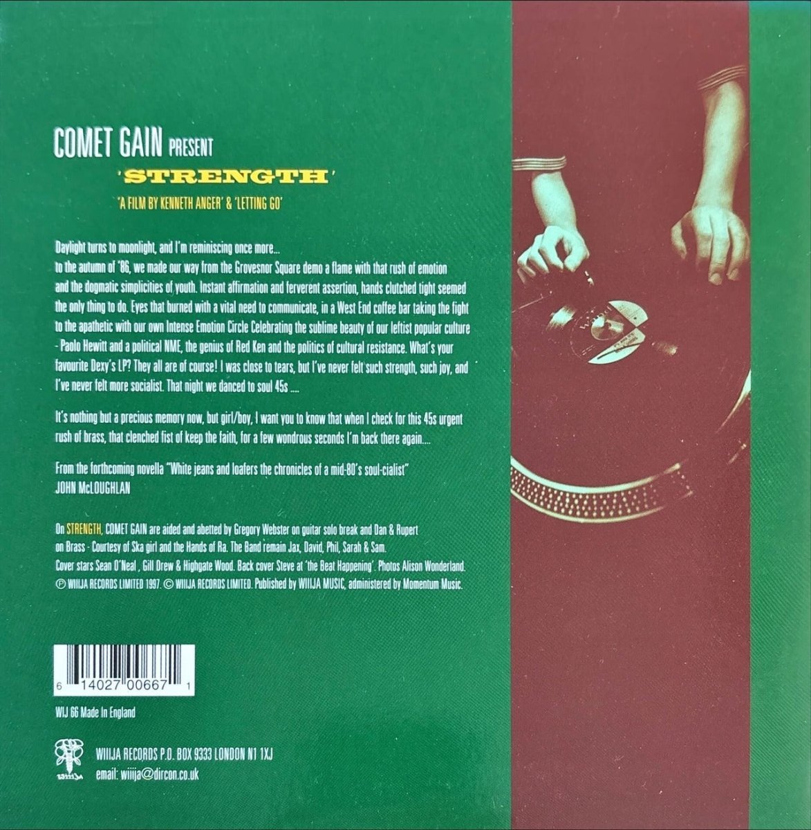 Comet Gain – Strength - 45rpm records