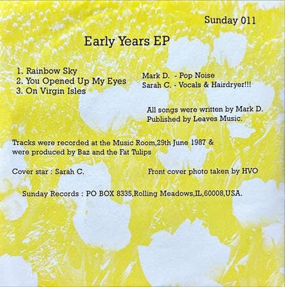 Fat Tulips – Early Years EP - 45rpm records
