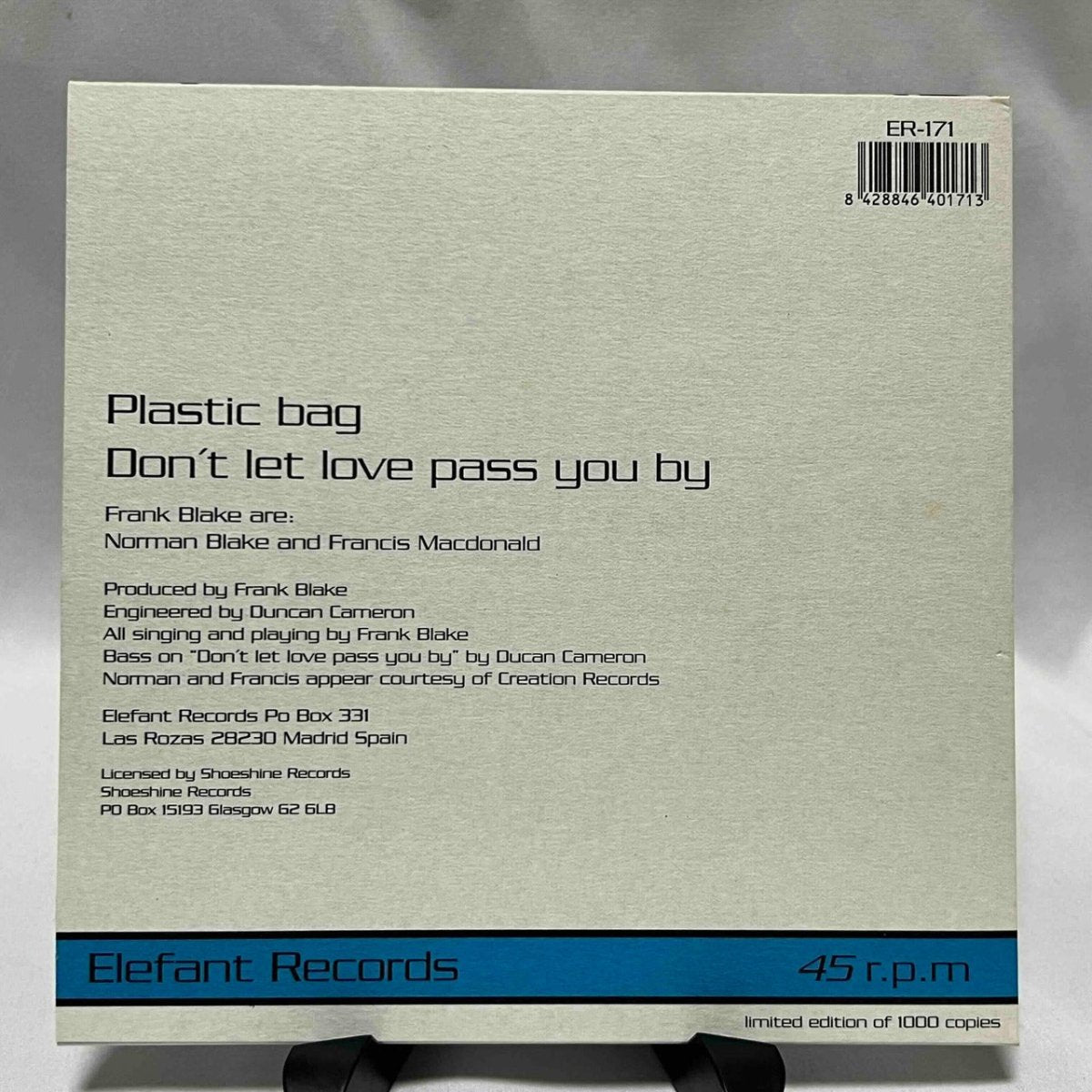 Frank Blake - Plastic Bag - 45rpm records