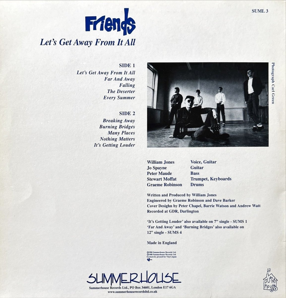 Friends - Let's Get Away From It All - 45rpm records