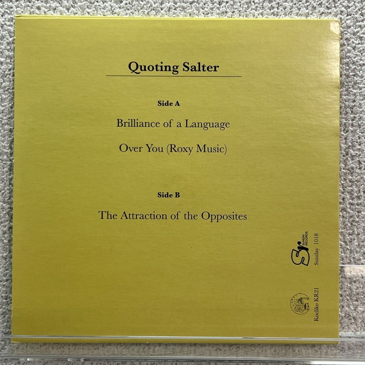 Lost Tapes - Quoting Salter - 45rpm records