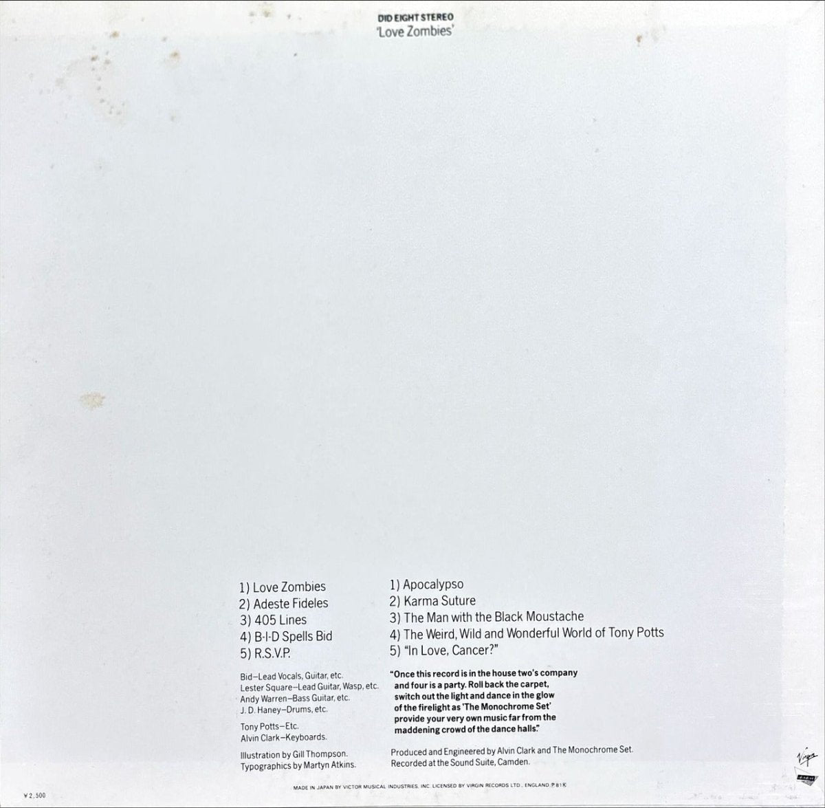 Monochrome Set - Love Zombies - 45rpm records