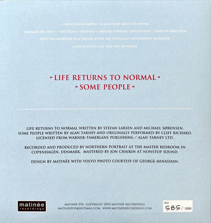 Northern Portrait - Life Returns To Normal - 45rpm records