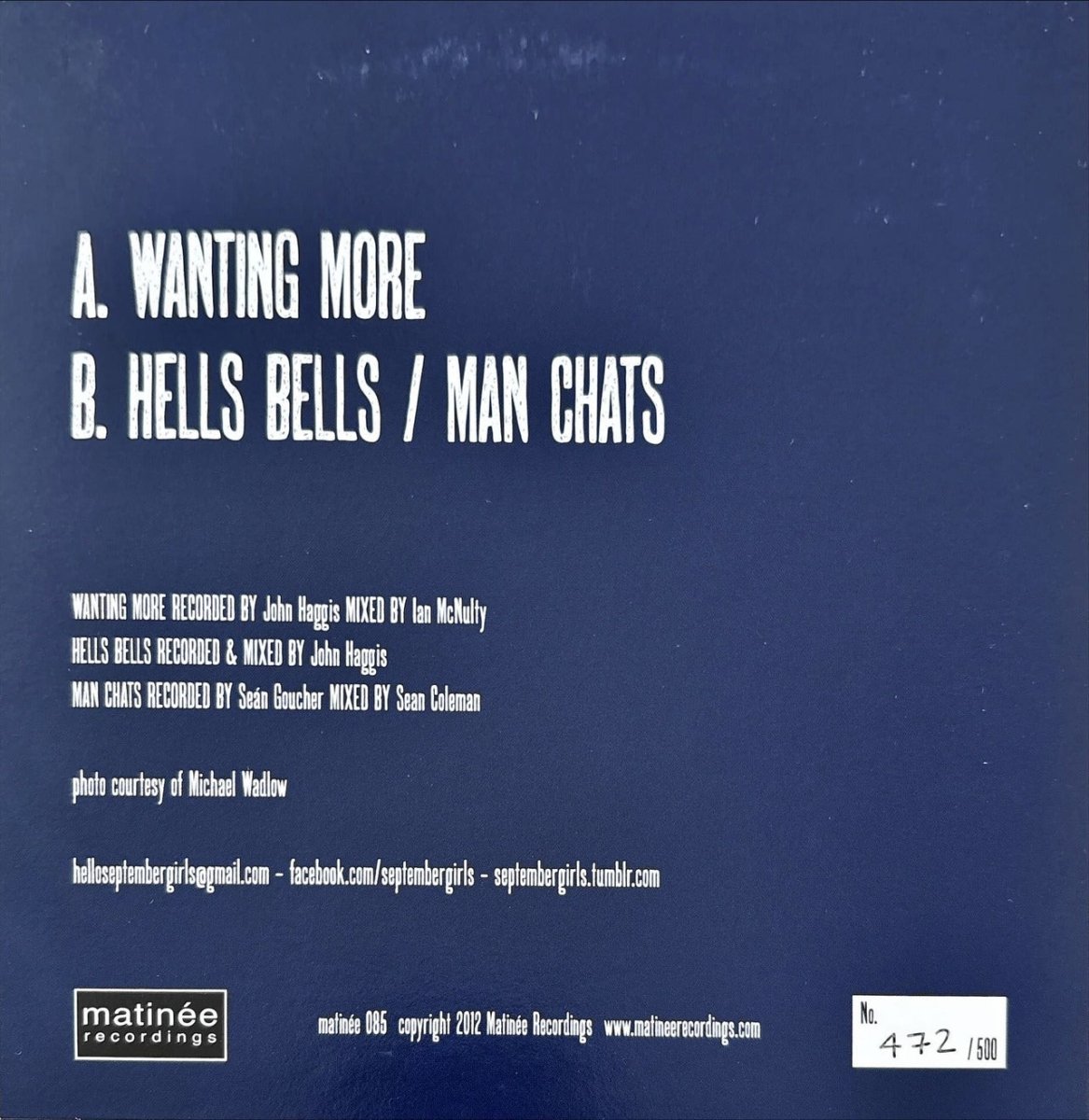 September Girls – Wanting More - 45rpm records