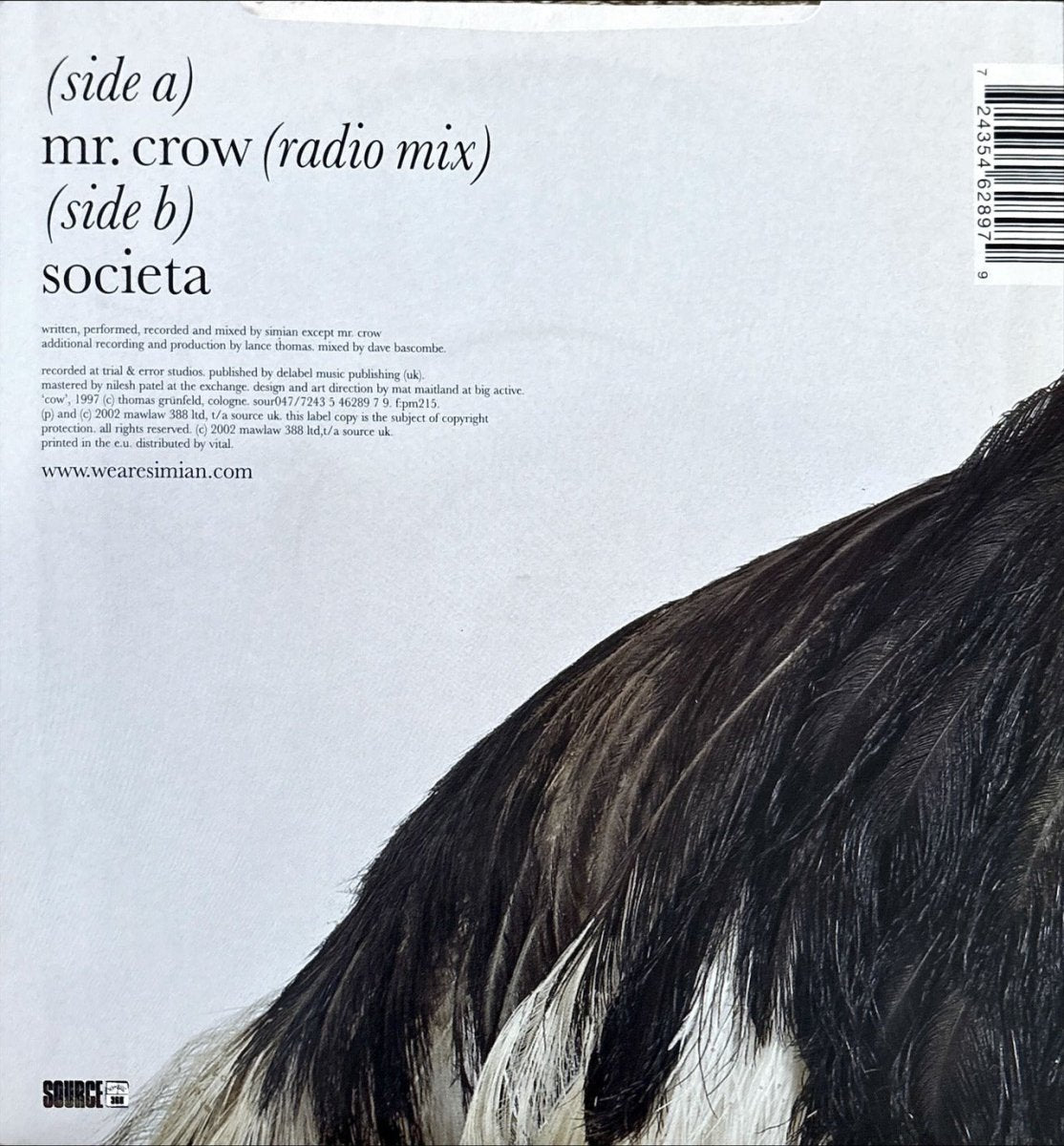 Simian - Mr. Crow - 45rpm records