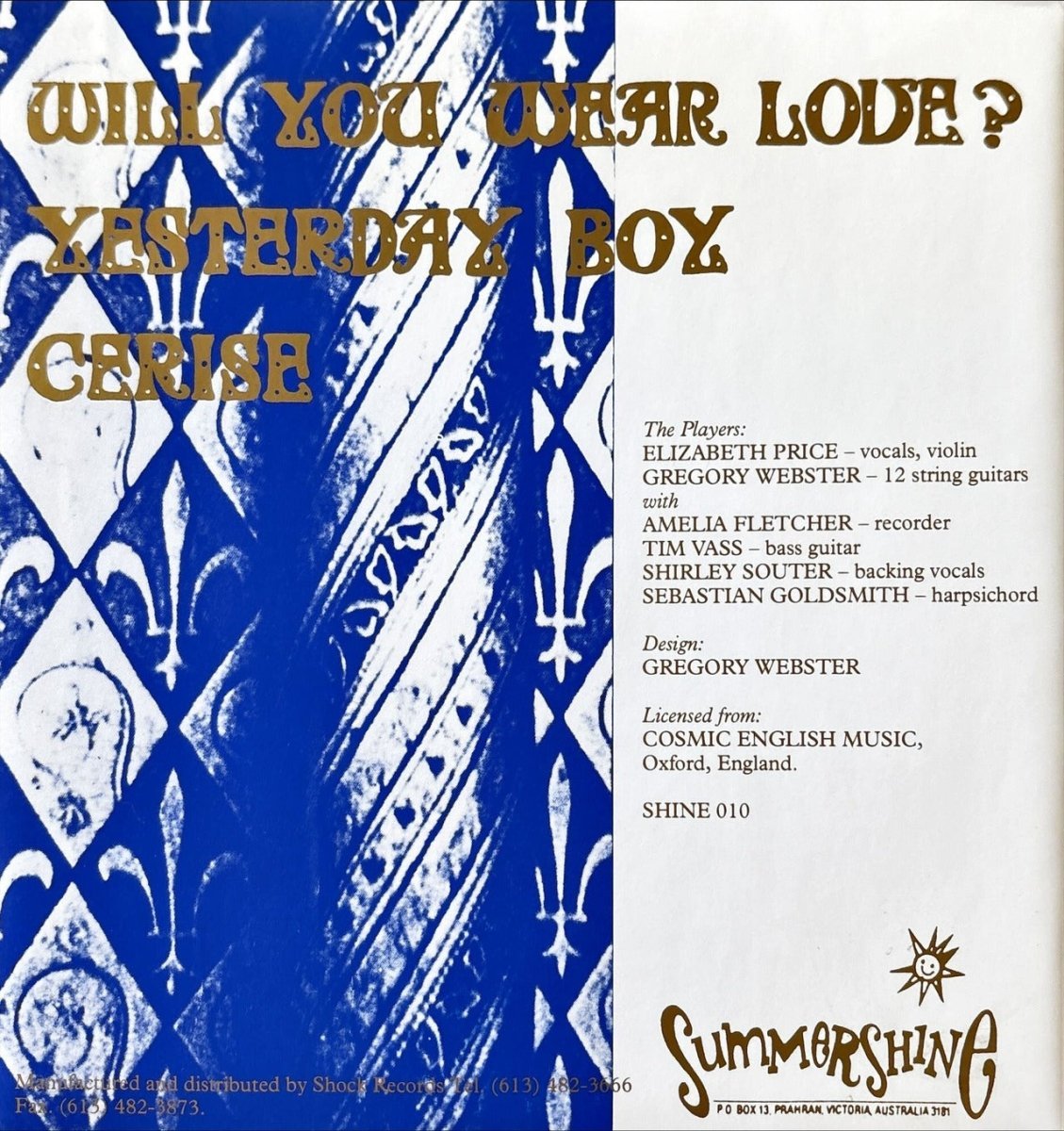 The Carousel – Will You Wear Love? - 45rpm records