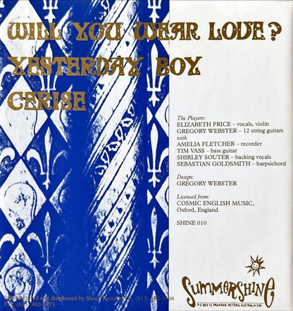 The Carousel – Will You Wear Love? - 45rpm records