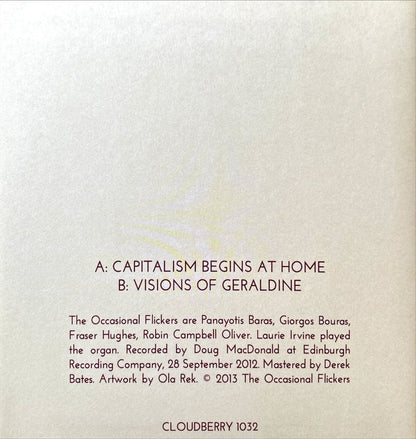 The Occasional Flickers – Capitalism Begins At Home - 45rpm records