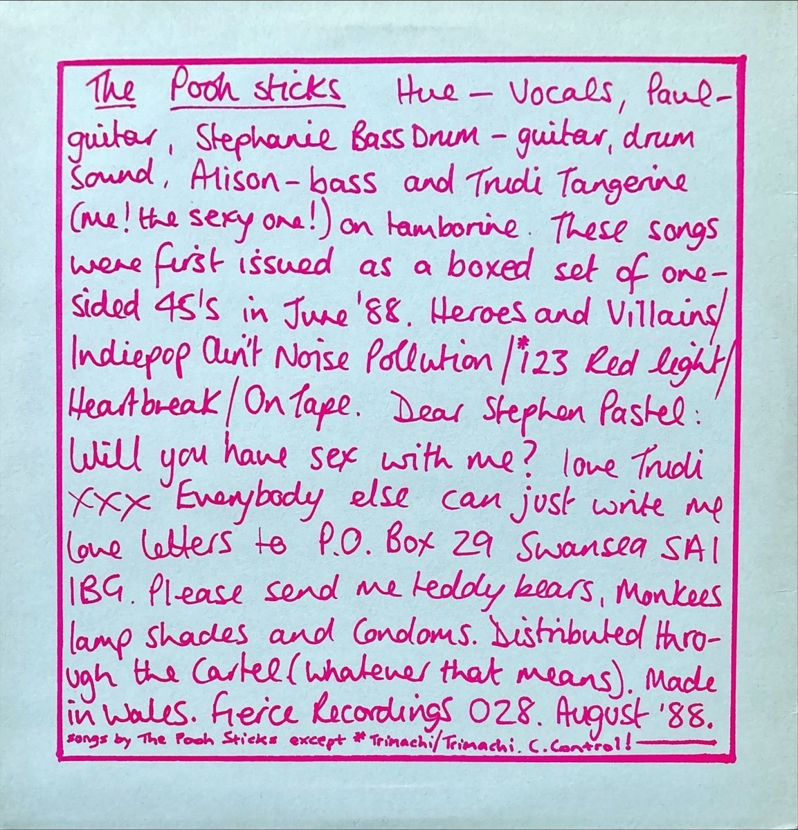 The Pooh Sticks – The Pooh Sticks - 45rpm records