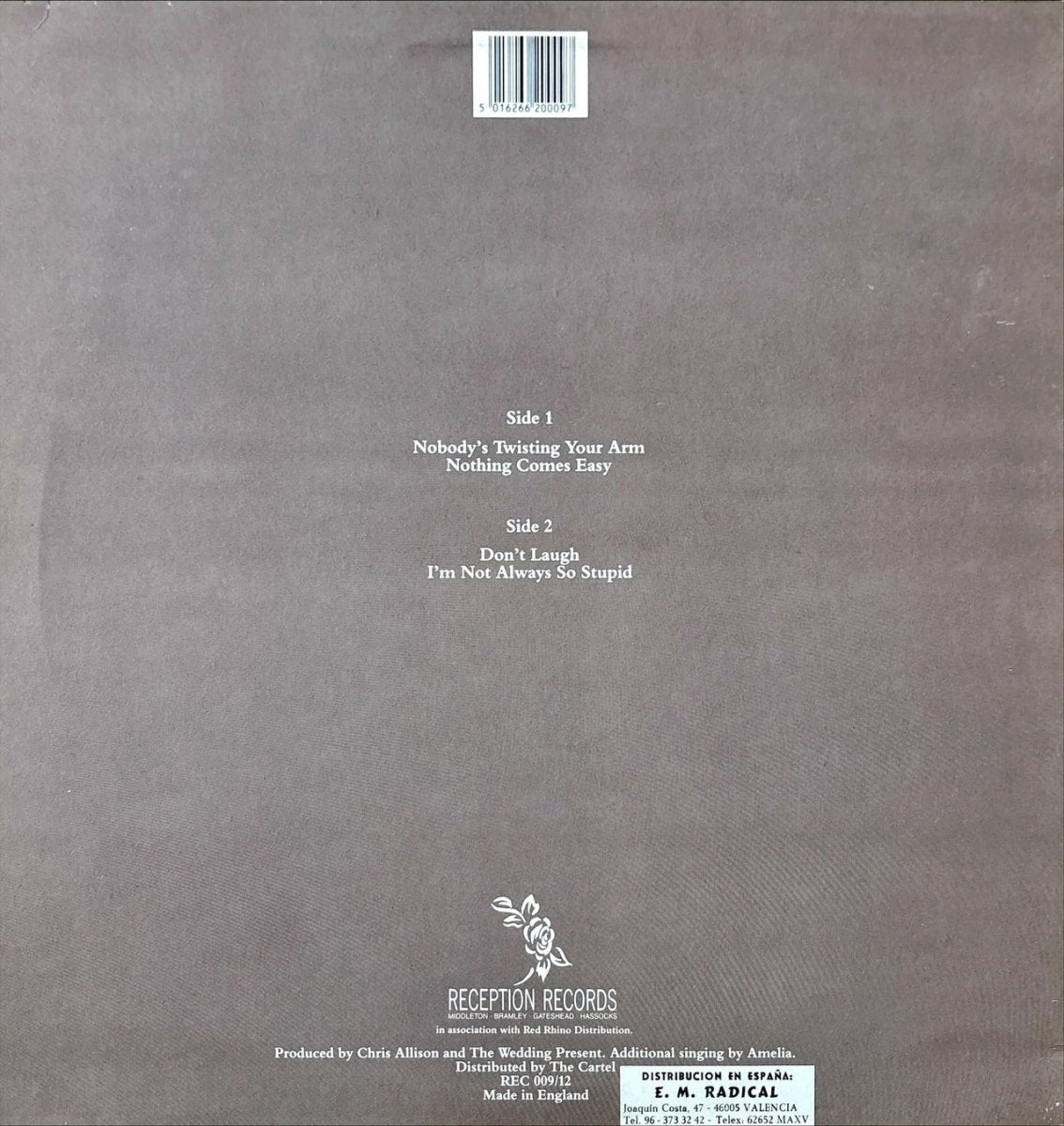 The Wedding Present - Nobody's Twisting Your Arm - 45rpm records