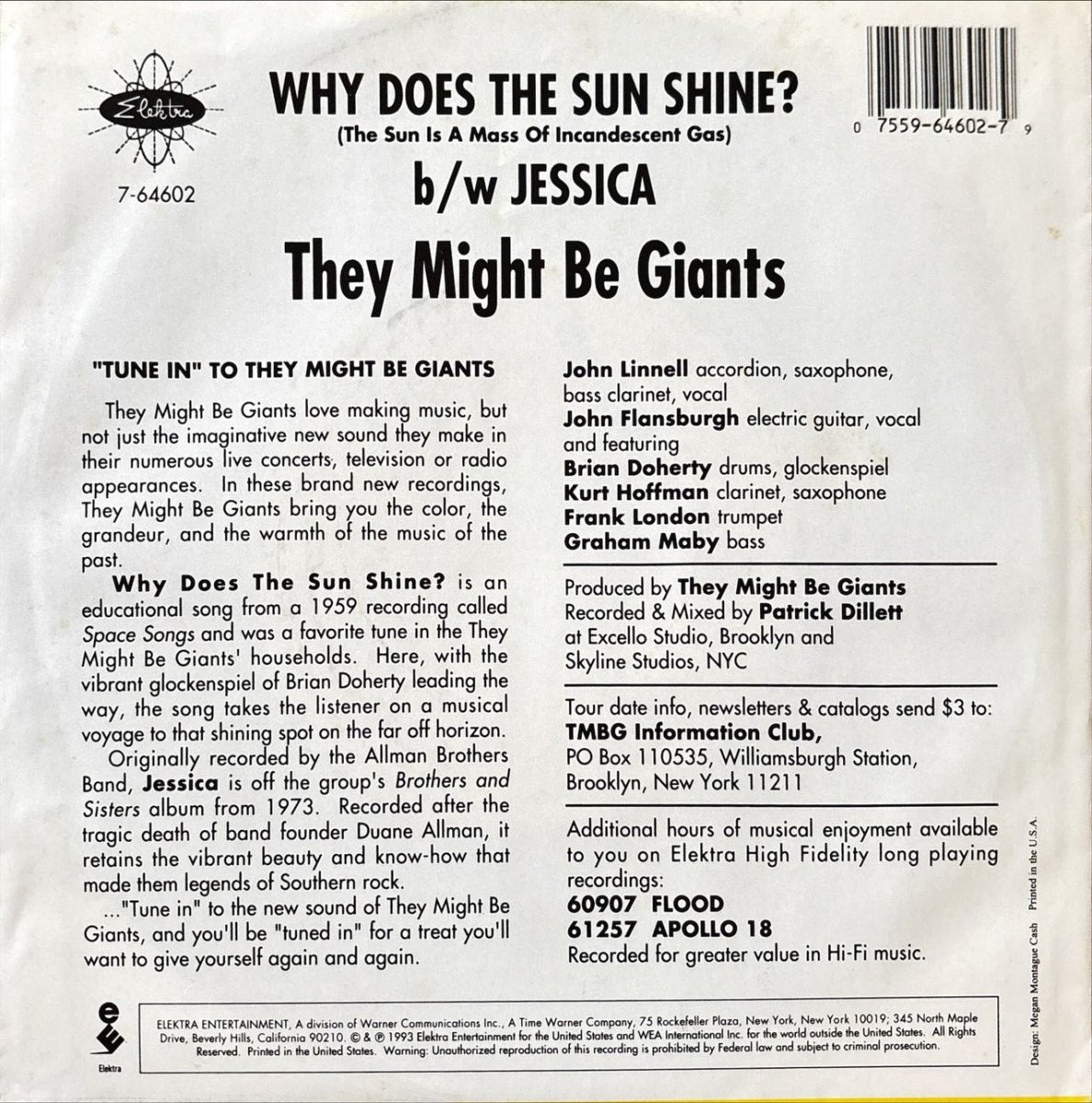 They Might Be Giants – Why Does The Sun Shine? - 45rpm records