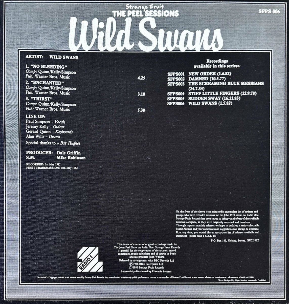 Wild Swans - The Peel Sessions - 45rpm records