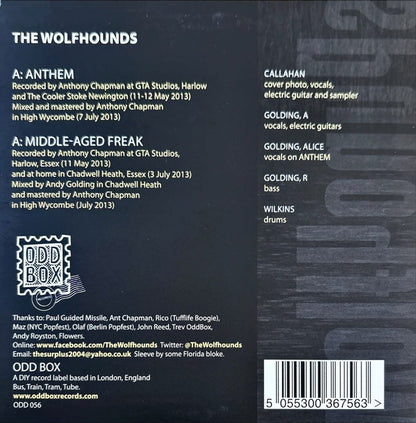 Wolfhounds - Anthem / Middle - Aged Freak - 45rpm records