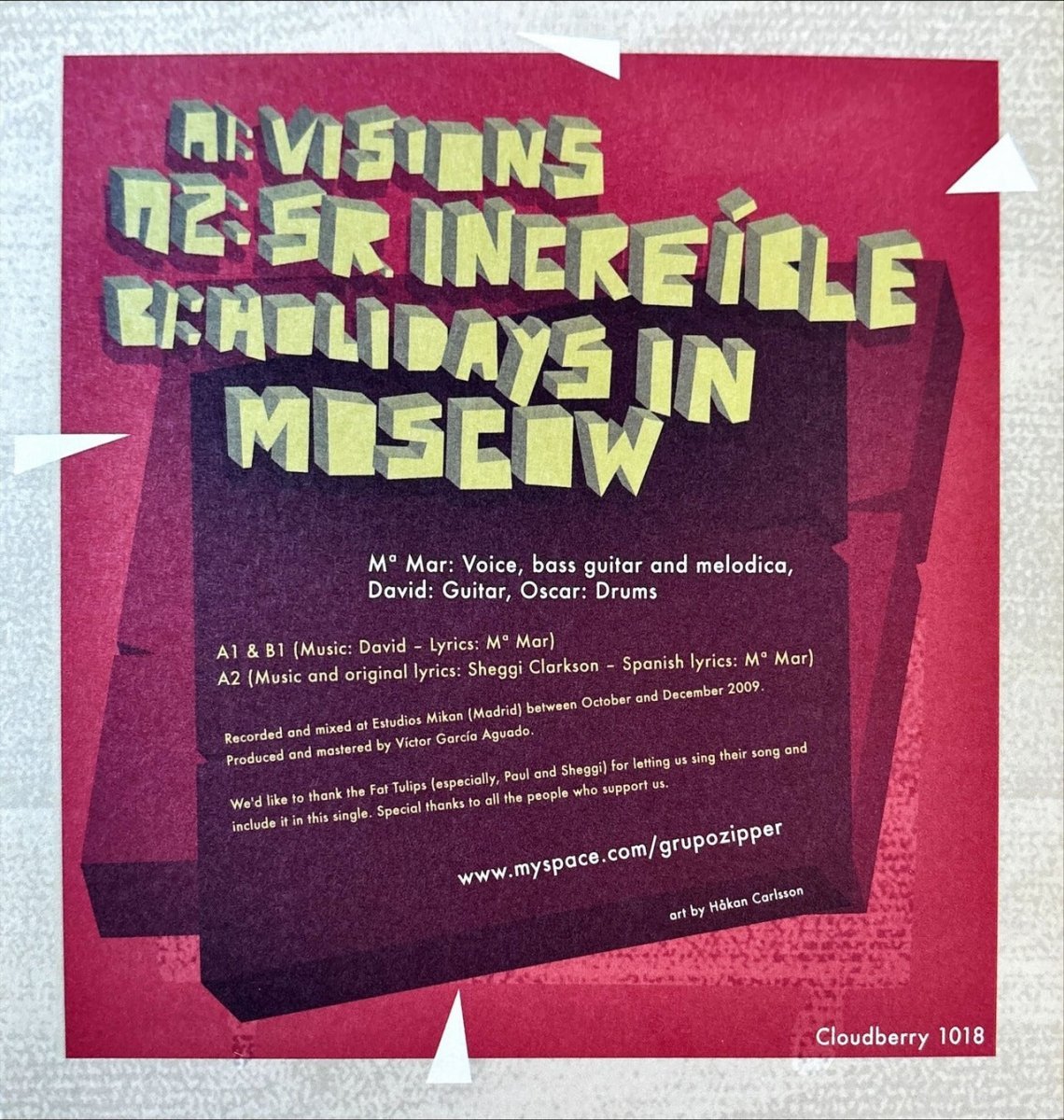 Zipper - Incredible Visions In Moscow - 45rpm records